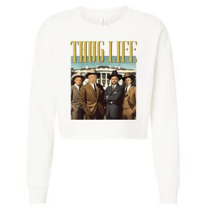 Thug Life Donald Trump Jd Vance Rfk Kennedy Elon Cropped Pullover Crew