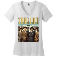 Thug Life Donald Trump Jd Vance Rfk Kennedy Elon Women's V-Neck T-Shirt