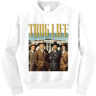 Thug Life Donald Trump Jd Vance Rfk Kennedy Elon Kids Sweatshirt