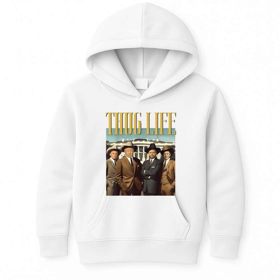 Thug Life Donald Trump Jd Vance Rfk Kennedy Elon Kids Hoodie
