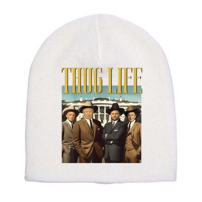Thug Life Donald Trump Jd Vance Rfk Kennedy Elon Short Acrylic Beanie