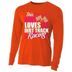 This Loves Dirt Track Racing Cute Gift Racer Lover Funny Gift Cooling Performance Long Sleeve Crew