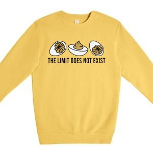 The Limit Does Not Exist Deviled Egg Funny Thanksgiving Premium Crewneck Sweatshirt