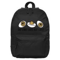 The Limit Does Not Exist Deviled Egg Funny Thanksgiving 16 in Basic Backpack