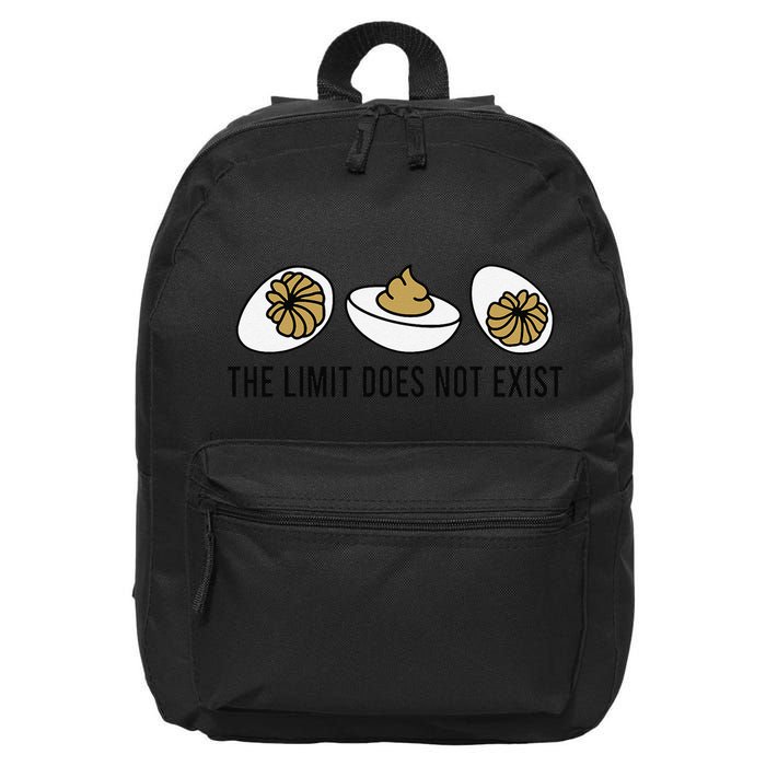 The Limit Does Not Exist Deviled Egg Funny Thanksgiving 16 in Basic Backpack