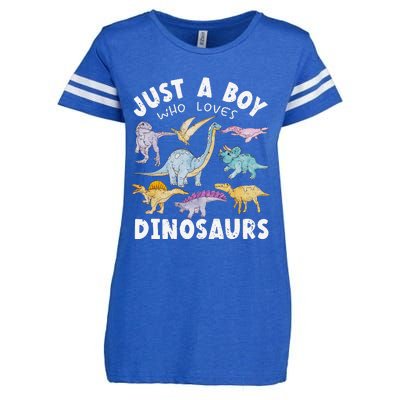 This Loves Dinos Funny Dinosaur Lover Gift Enza Ladies Jersey Football T-Shirt