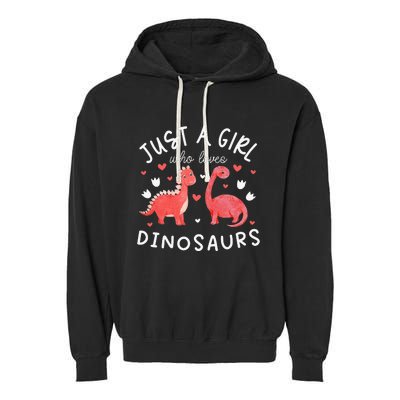 This Loves Dinos Funny Dinosaur Lover Gift Garment-Dyed Fleece Hoodie