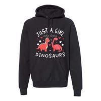 This Loves Dinos Funny Dinosaur Lover Gift Premium Hoodie