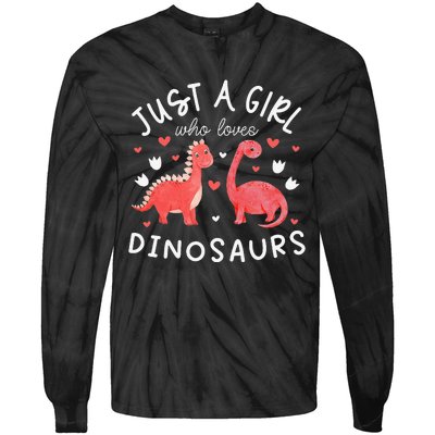 This Loves Dinos Funny Dinosaur Lover Gift Tie-Dye Long Sleeve Shirt