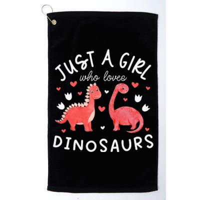 This Loves Dinos Funny Dinosaur Lover Gift Platinum Collection Golf Towel