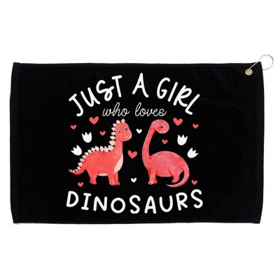 This Loves Dinos Funny Dinosaur Lover Gift Grommeted Golf Towel