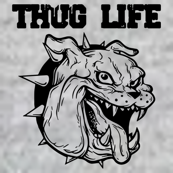 Thug Life Dog Long Sleeve Shirt