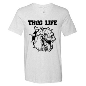 Thug Life Dog V-Neck T-Shirt