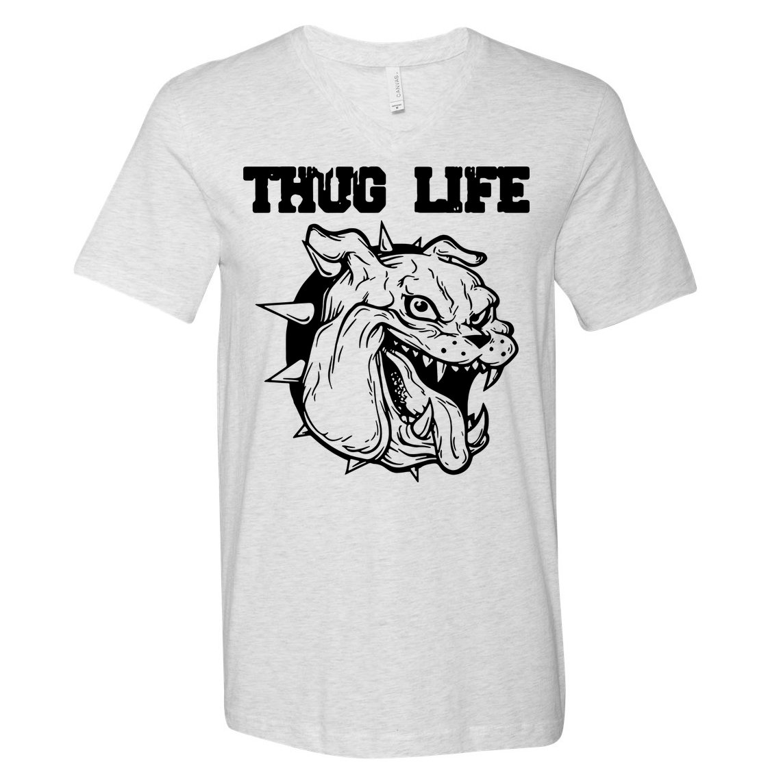 Thug Life Dog V-Neck T-Shirt