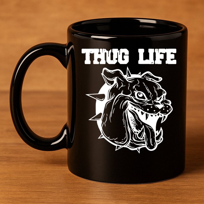 Thug Life Dog 11oz C Handle Ceramic Mug