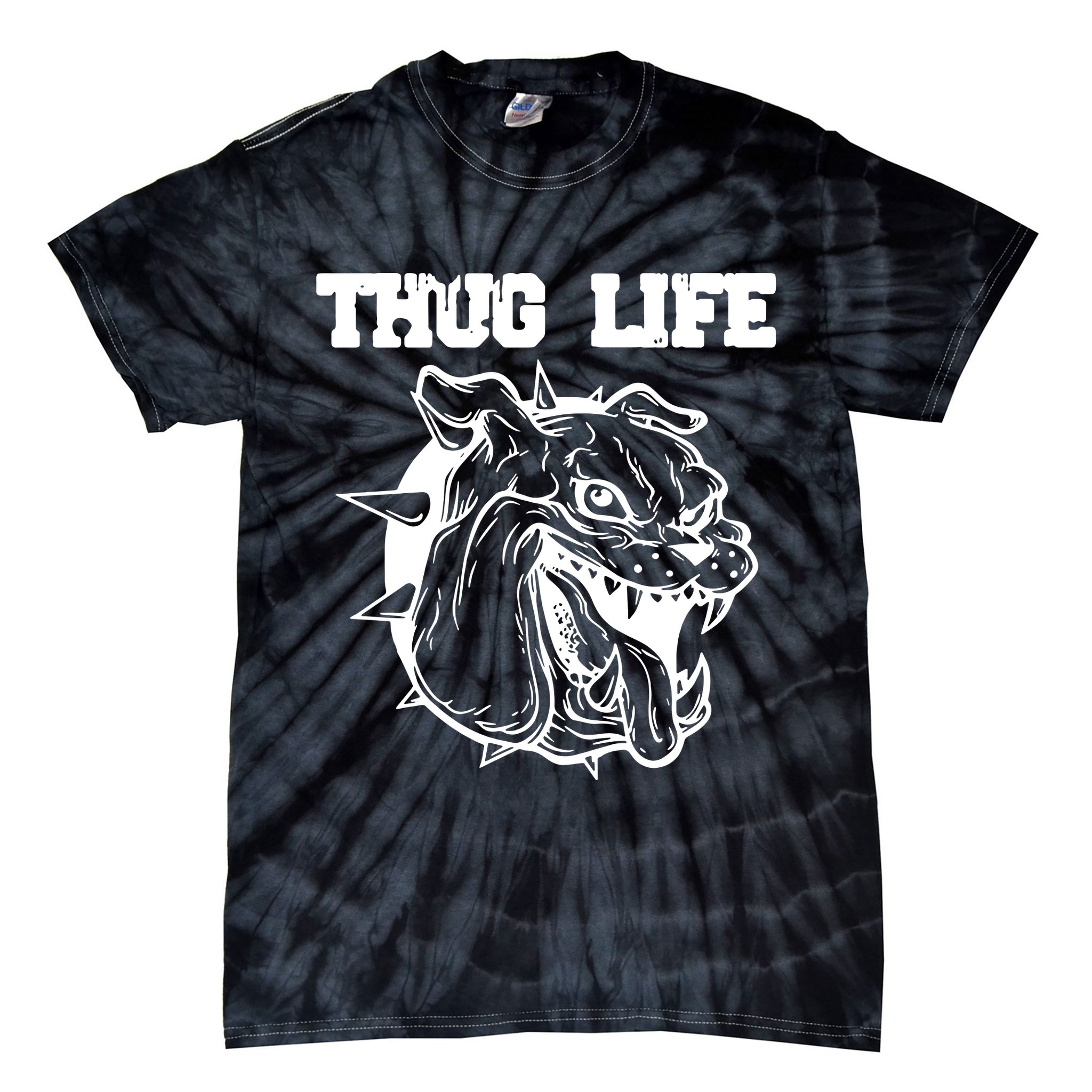 Thug Life Dog Tie-Dye T-Shirt
