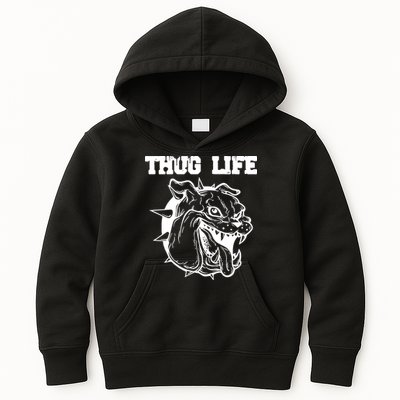 Thug Life Dog Kids Hoodie