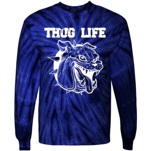 Thug Life Dog Tie-Dye Long Sleeve Shirt