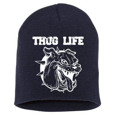 Thug Life Dog Short Acrylic Beanie