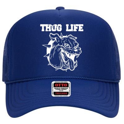 Thug Life Dog High Crown Mesh Back Trucker Hat