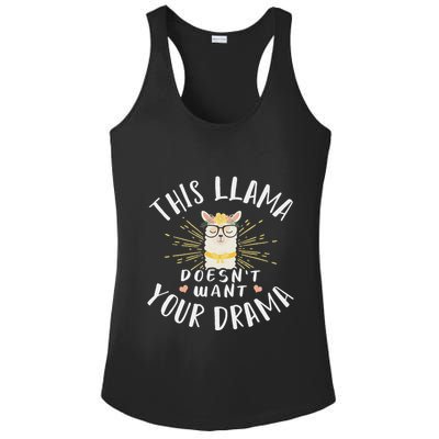 This Llama DoesnT Want Your Drama Ladies PosiCharge Competitor Racerback Tank