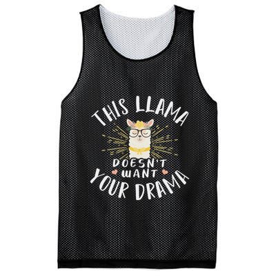 This Llama DoesnT Want Your Drama Mesh Reversible Basketball Jersey Tank