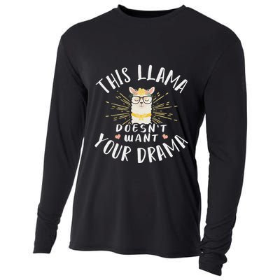 This Llama DoesnT Want Your Drama Cooling Performance Long Sleeve Crew