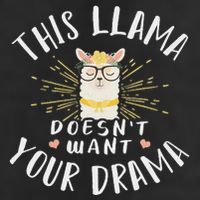 This Llama DoesnT Want Your Drama Microfiber Hand Towel