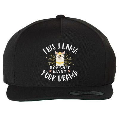 This Llama DoesnT Want Your Drama Wool Snapback Cap