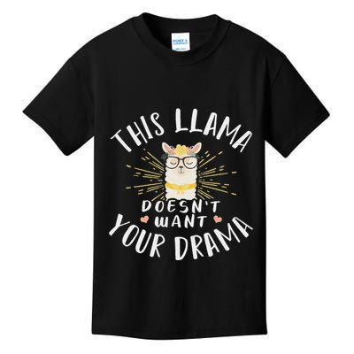 This Llama DoesnT Want Your Drama Kids T-Shirt