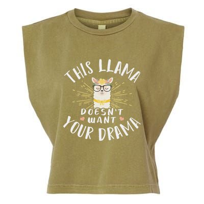 This Llama DoesnT Want Your Drama Garment-Dyed Women's Muscle Tee