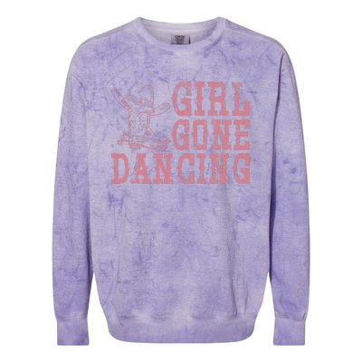 Texas Line Dancing Rodeo Cowboy Gift Line Dance Colorblast Crewneck Sweatshirt