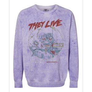 They Live (Distressed)John Carpenter Horror Colorblast Crewneck Sweatshirt