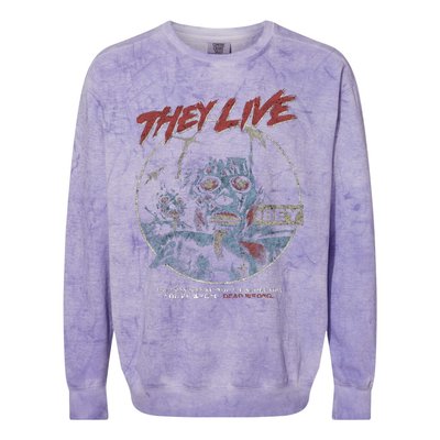 They Live (Distressed)John Carpenter Horror Colorblast Crewneck Sweatshirt