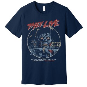 They Live (Distressed)John Carpenter Horror Premium T-Shirt