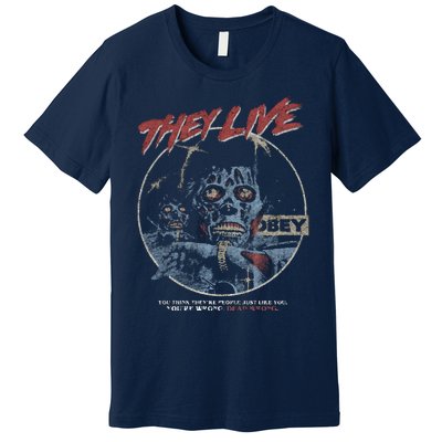 They Live (Distressed)John Carpenter Horror Premium T-Shirt