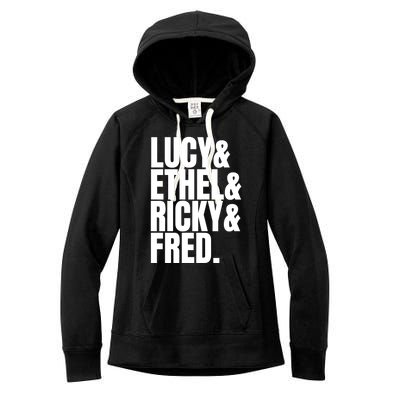 Team Lucy Ethel Ricky Fred Classic 50s Tv Gift Great Gift Women's Fleece Hoodie