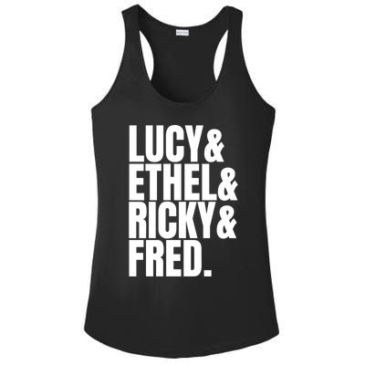 Team Lucy Ethel Ricky Fred Classic 50s Tv Gift Great Gift Ladies PosiCharge Competitor Racerback Tank