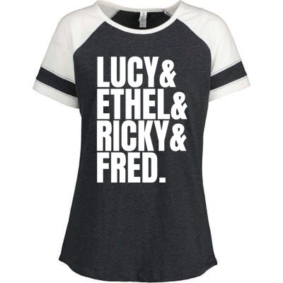 Team Lucy Ethel Ricky Fred Classic 50s Tv Gift Great Gift Enza Ladies Jersey Colorblock Tee