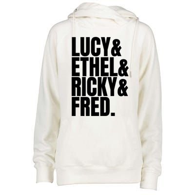 Team Lucy Ethel Ricky Fred Classic 50s Tv Gift Great Gift Womens Funnel Neck Pullover Hood