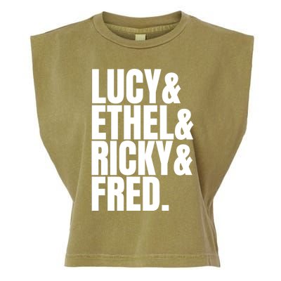 Team Lucy Ethel Ricky Fred Classic 50s Tv Gift Great Gift Garment-Dyed Women's Muscle Tee