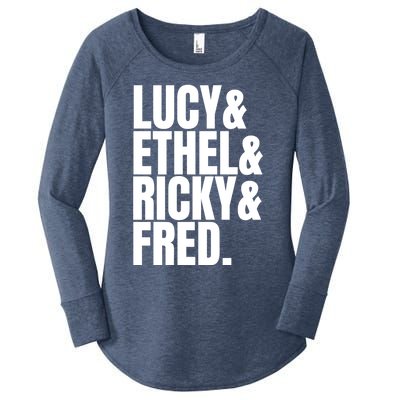 Team Lucy Ethel Ricky Fred Classic 50s Tv Gift Great Gift Women's Perfect Tri Tunic Long Sleeve Shirt