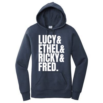 Team Lucy Ethel Ricky Fred Classic 50s Tv Gift Great Gift Women's Pullover Hoodie