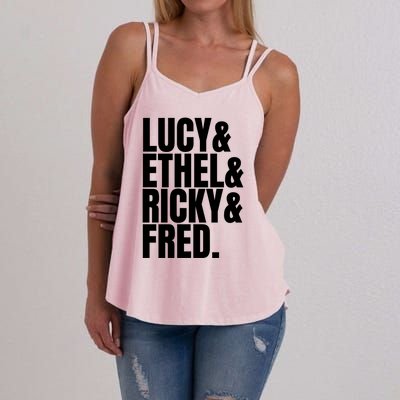 Team Lucy Ethel Ricky Fred Classic 50s Tv Gift Great Gift Women's Strappy Tank