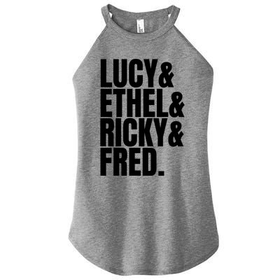 Team Lucy Ethel Ricky Fred Classic 50s Tv Gift Great Gift Women's Perfect Tri Rocker Tank