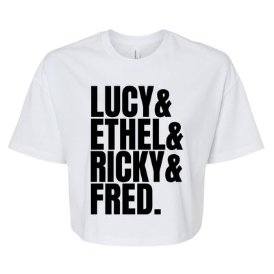 Team Lucy Ethel Ricky Fred Classic 50s Tv Gift Great Gift Bella+Canvas Jersey Crop Tee