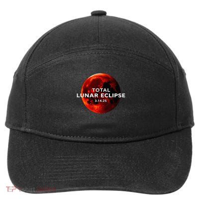 Total Lunar Eclipse March 14 2025 Moon Astronomy Lovers 7-Panel Snapback Hat