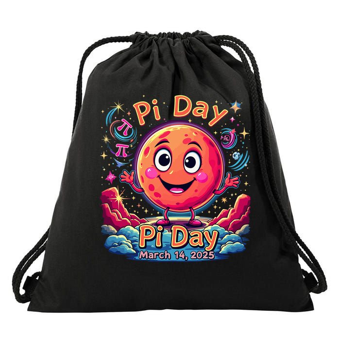 Total Lunar Eclipse Pi Day 3.14 14 March 2025 Moon Drawstring Bag