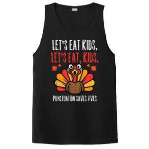 Turkey Lets Eat Thanksgiving Teacher PosiCharge Competitor Tank