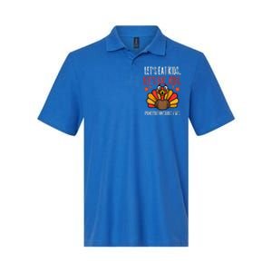 Turkey Lets Eat Thanksgiving Teacher Softstyle Adult Sport Polo